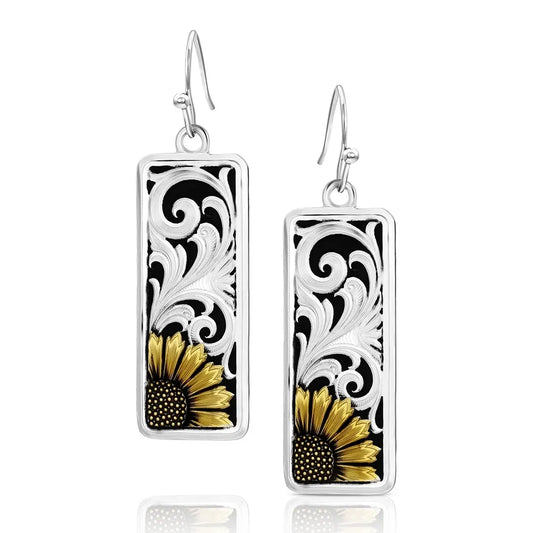 Montana Silversmiths Sunflower Toward the Sun Earrings