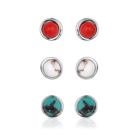 Montana Silversmiths Patriotic Post Earring Set