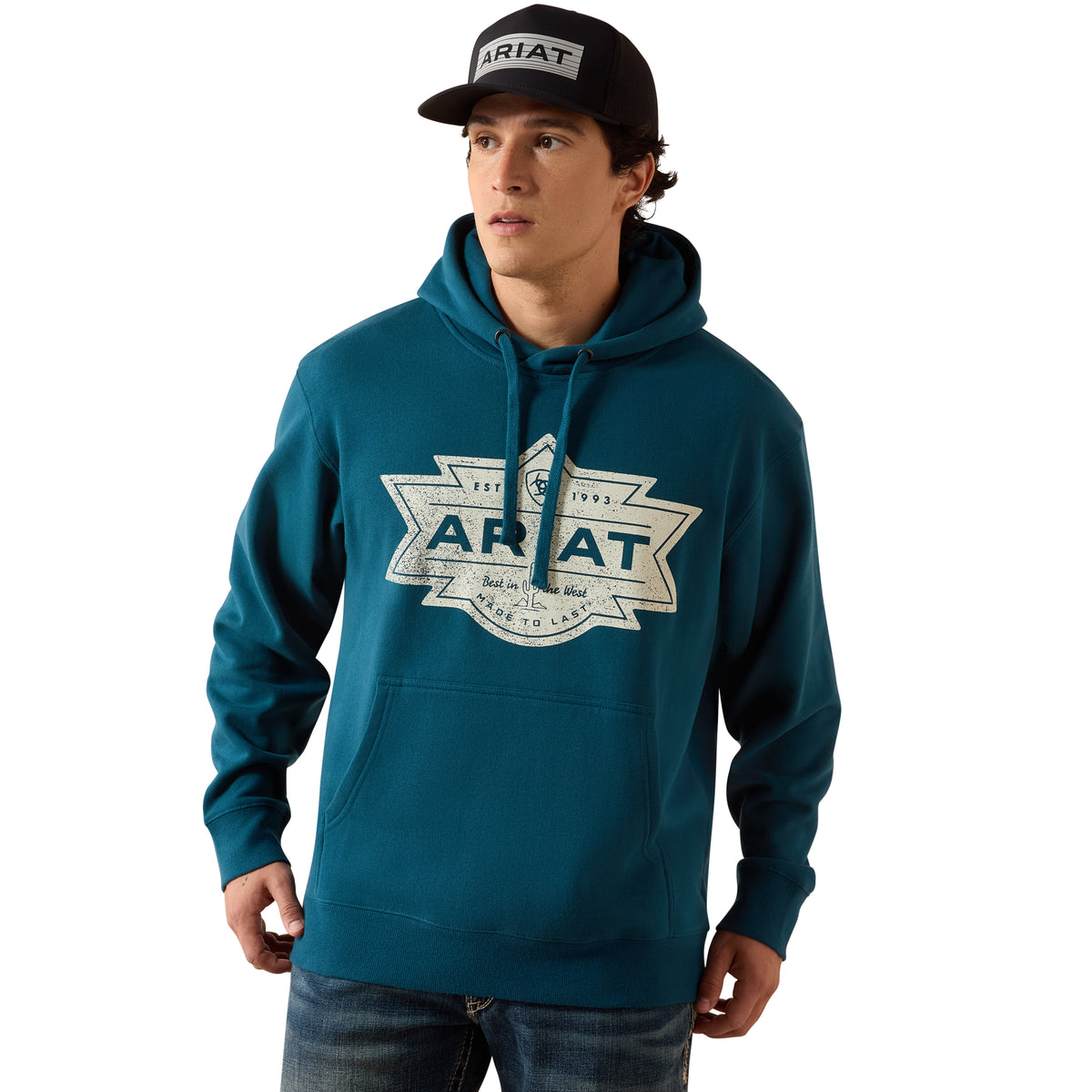 Ariat Men's Mesa Motif Hoodie - Legion Blue