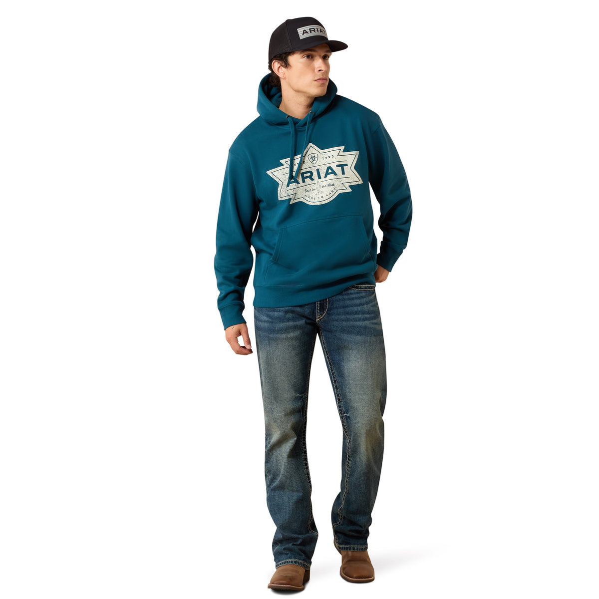Ariat Men's Mesa Motif Hoodie - Legion Blue