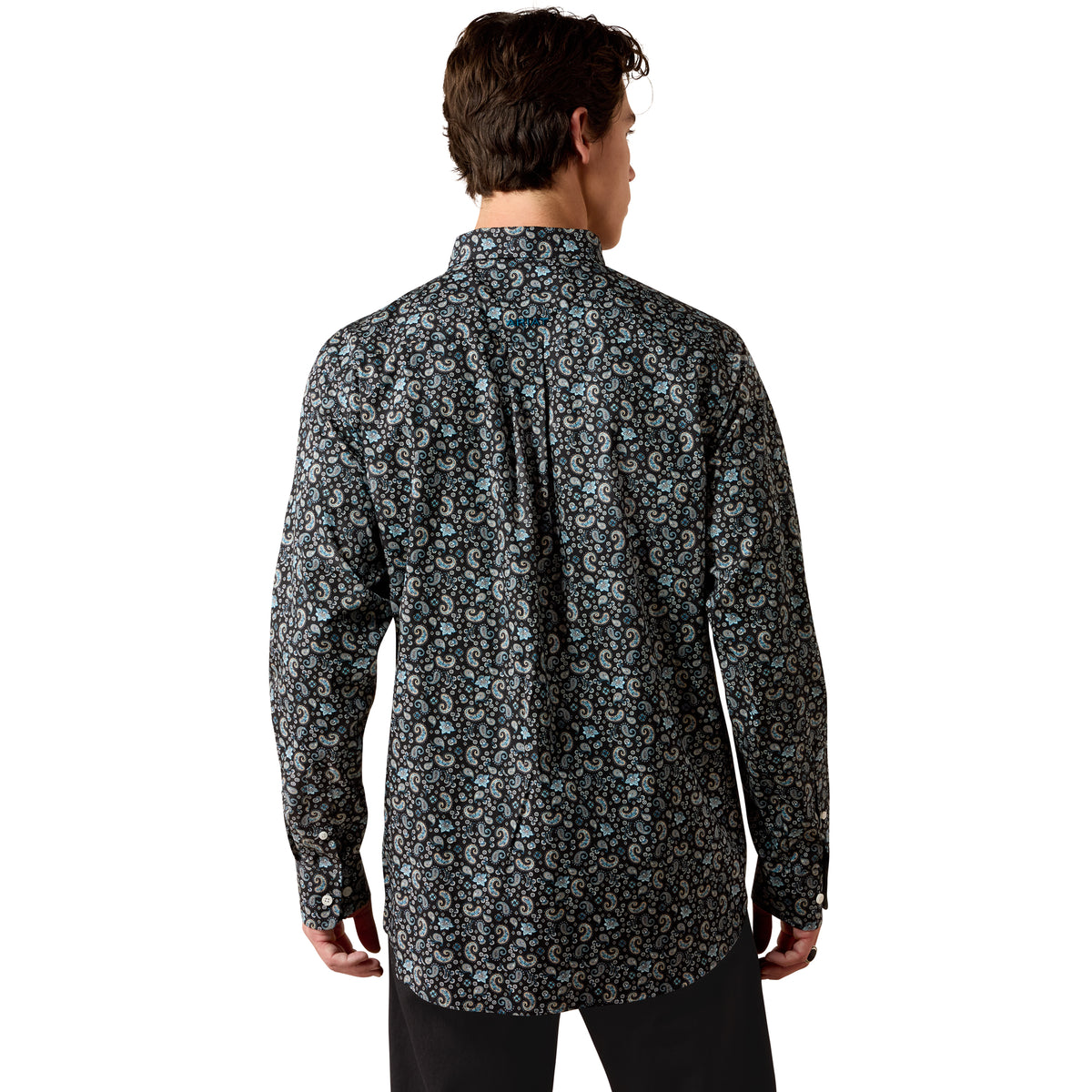 Ariat Men's Wrinkle Free Barrette Fitted Shirt - Black Paisley