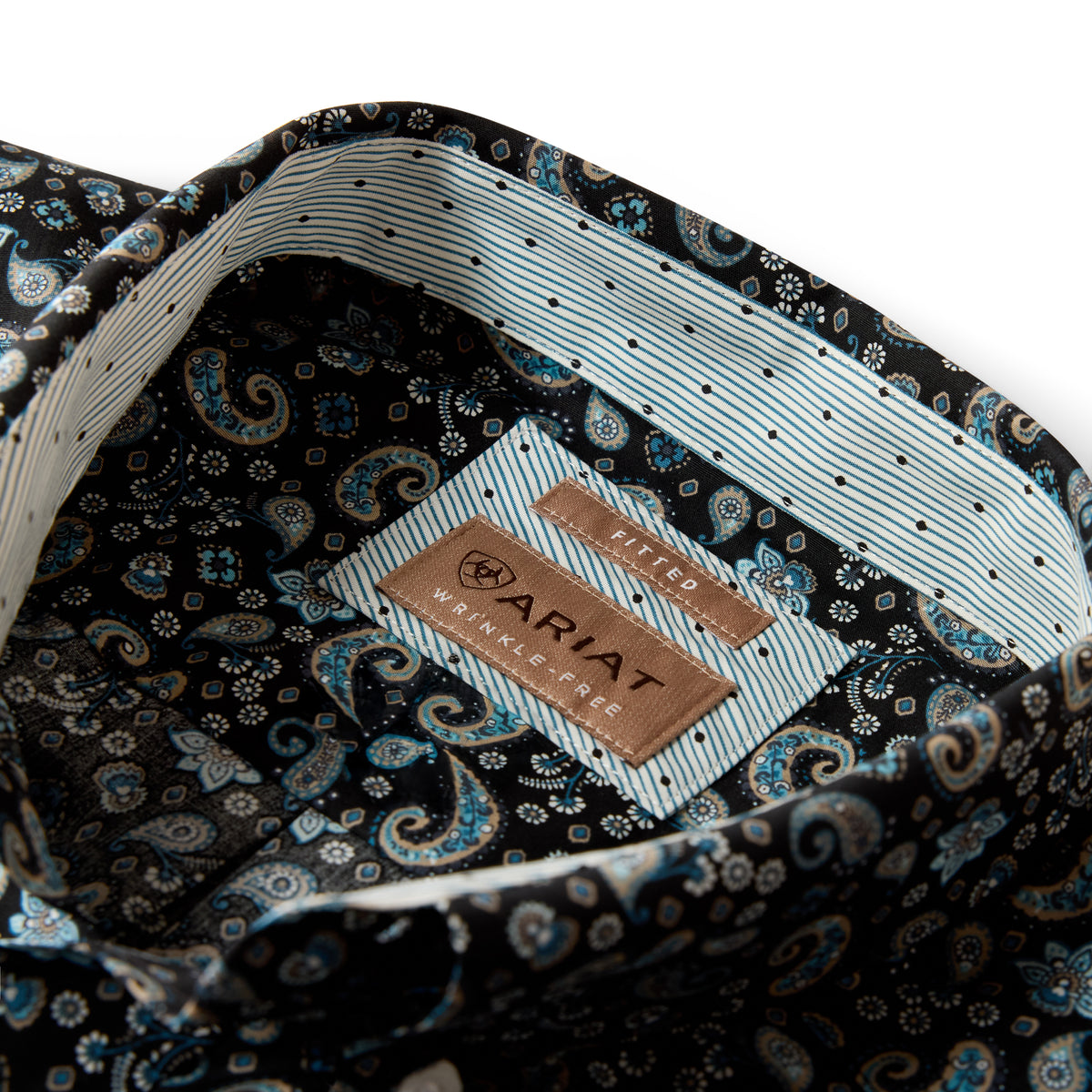 Ariat Men's Wrinkle Free Barrette Fitted Shirt - Black Paisley
