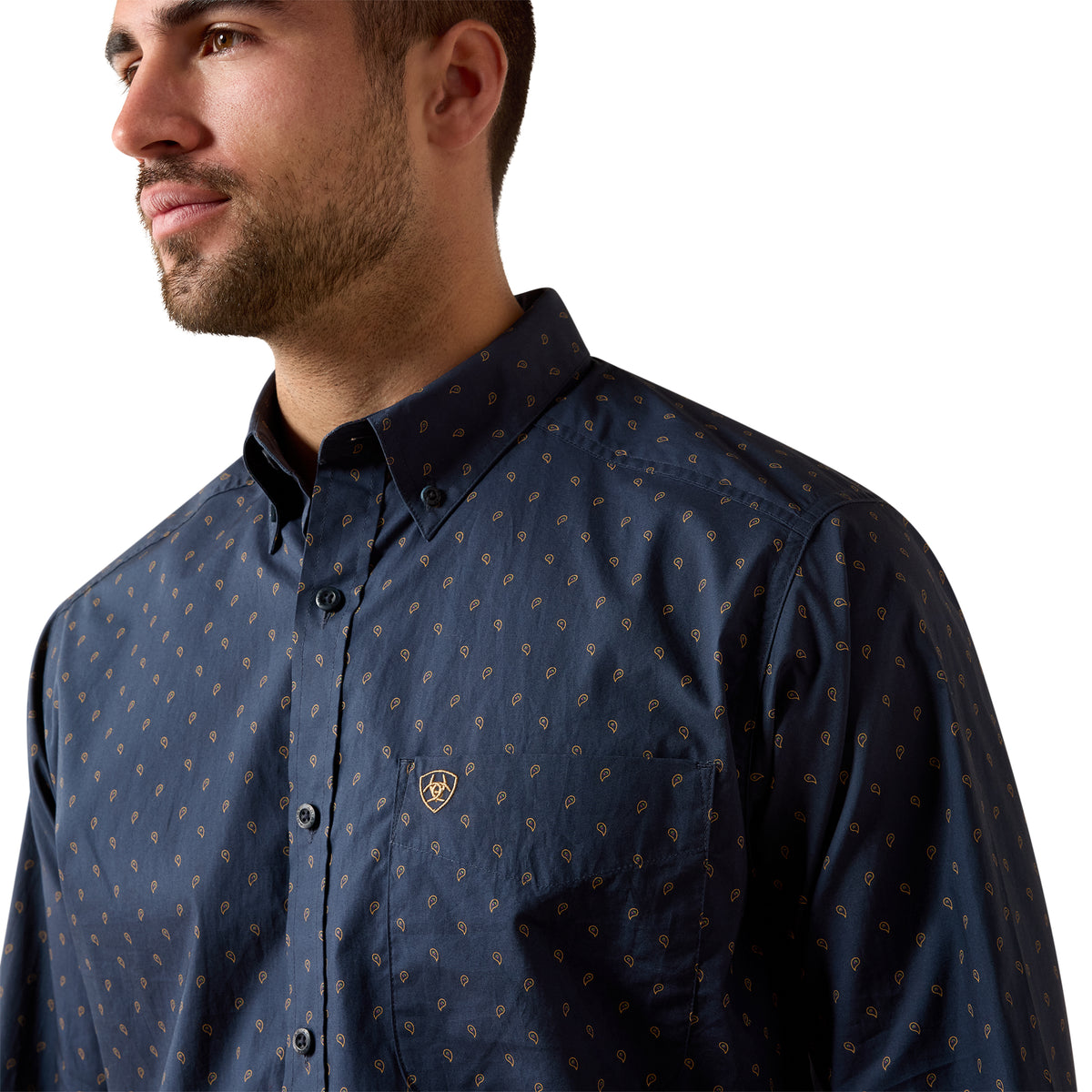 Ariat Men's Canyon Classic Fit Shirt - Blue Night Foulard Print