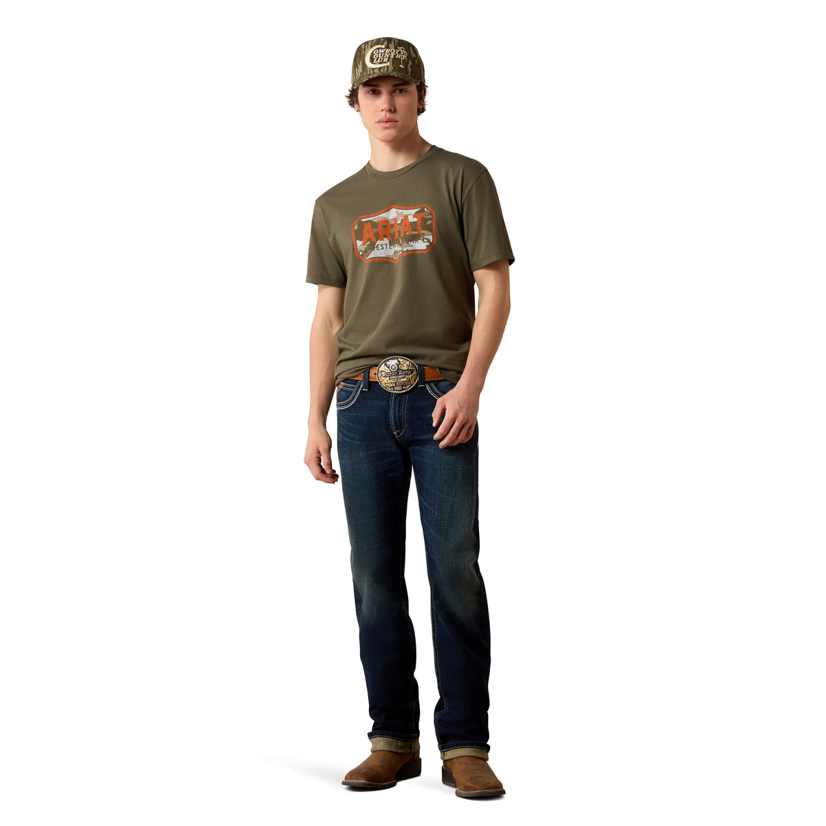 Ariat Men's Wild Creek Camo T-Shirt - Army Green