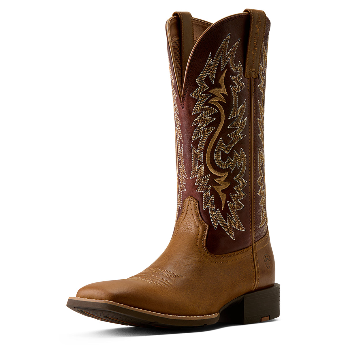 Ariat Men's Sport Colter Wide Square Toe Western Boot - Sorrel Crunch/Roasted Chestnut
