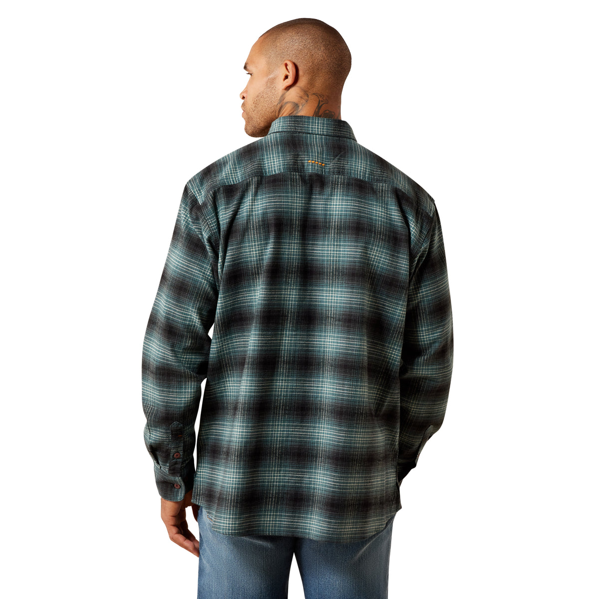 Ariat Men's Rebar Flannel DuraStretch Work Shirt - North Atlantic