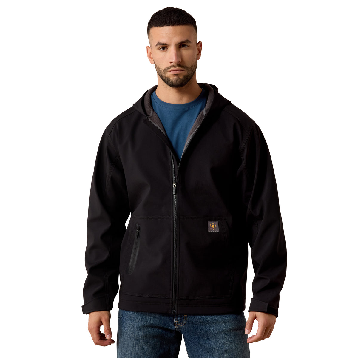 Ariat Men's Rebar DuraStretch Utility Softshell Hoodie - Black
