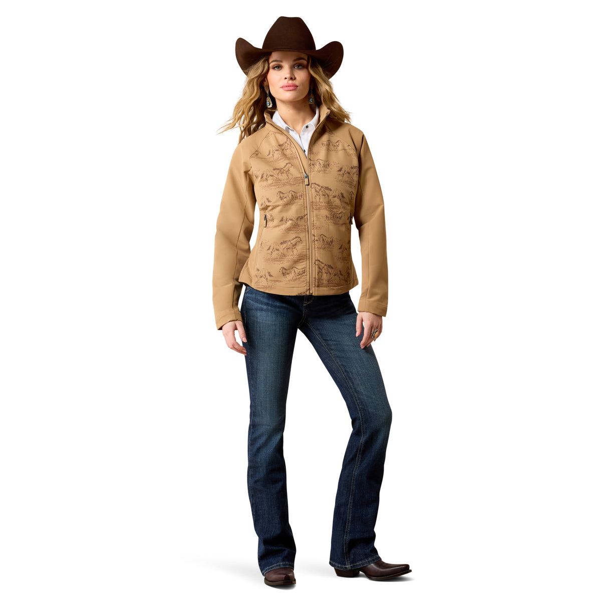 Ariat Women's Atlas Jacket - Tiger's Eye/Wild Horses Print