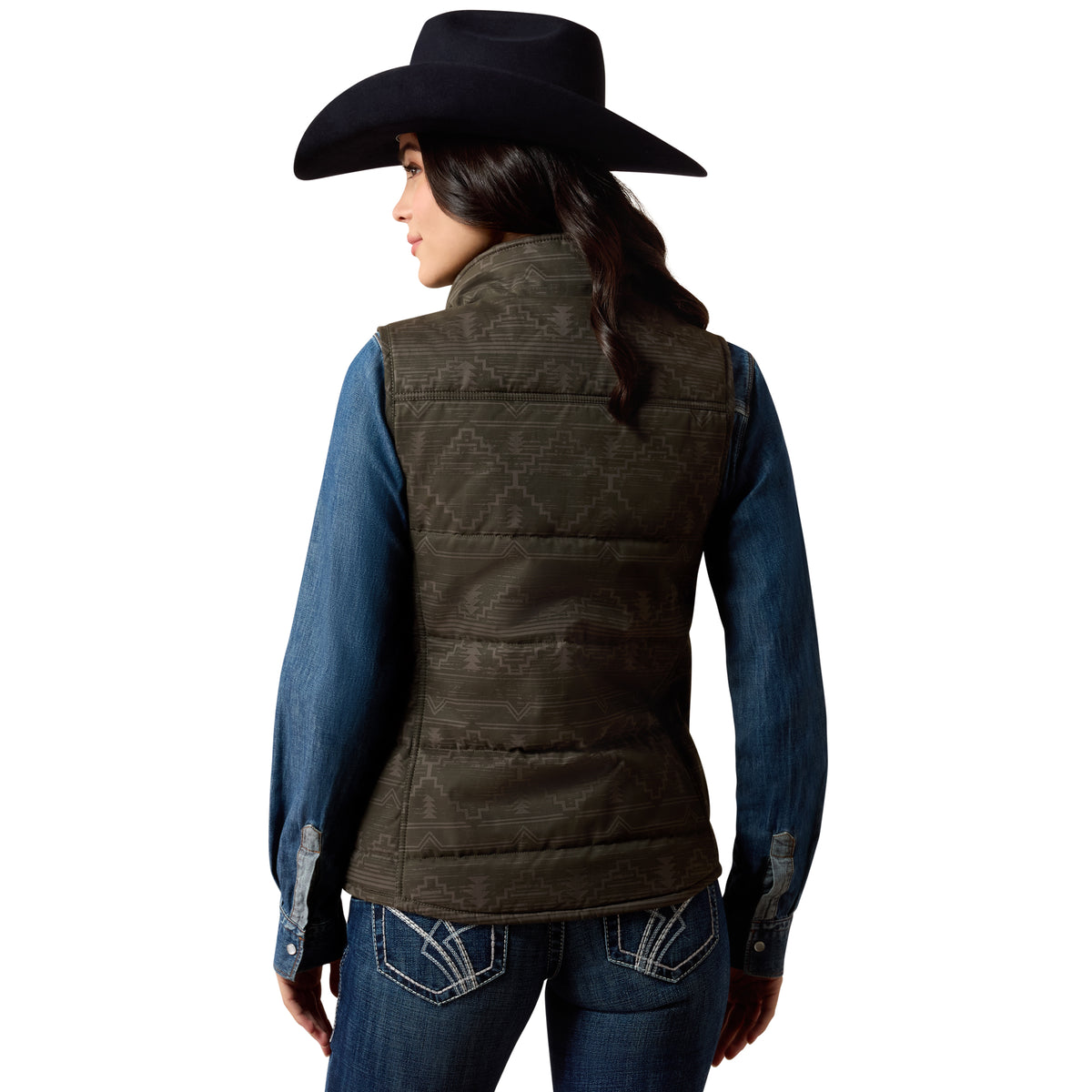 Ariat Women's Grizzly Quilted Vest - Beluga Rockwell Print