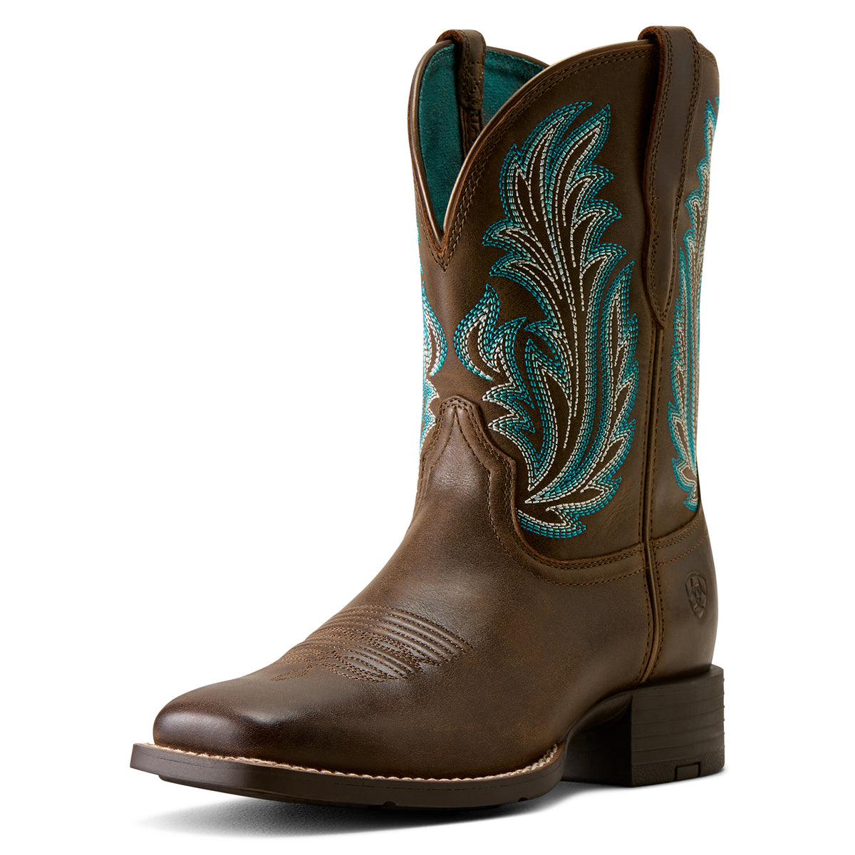 Ariat Women's Round Up Filly Wide Square Toe Western Boot - Dark Cacao