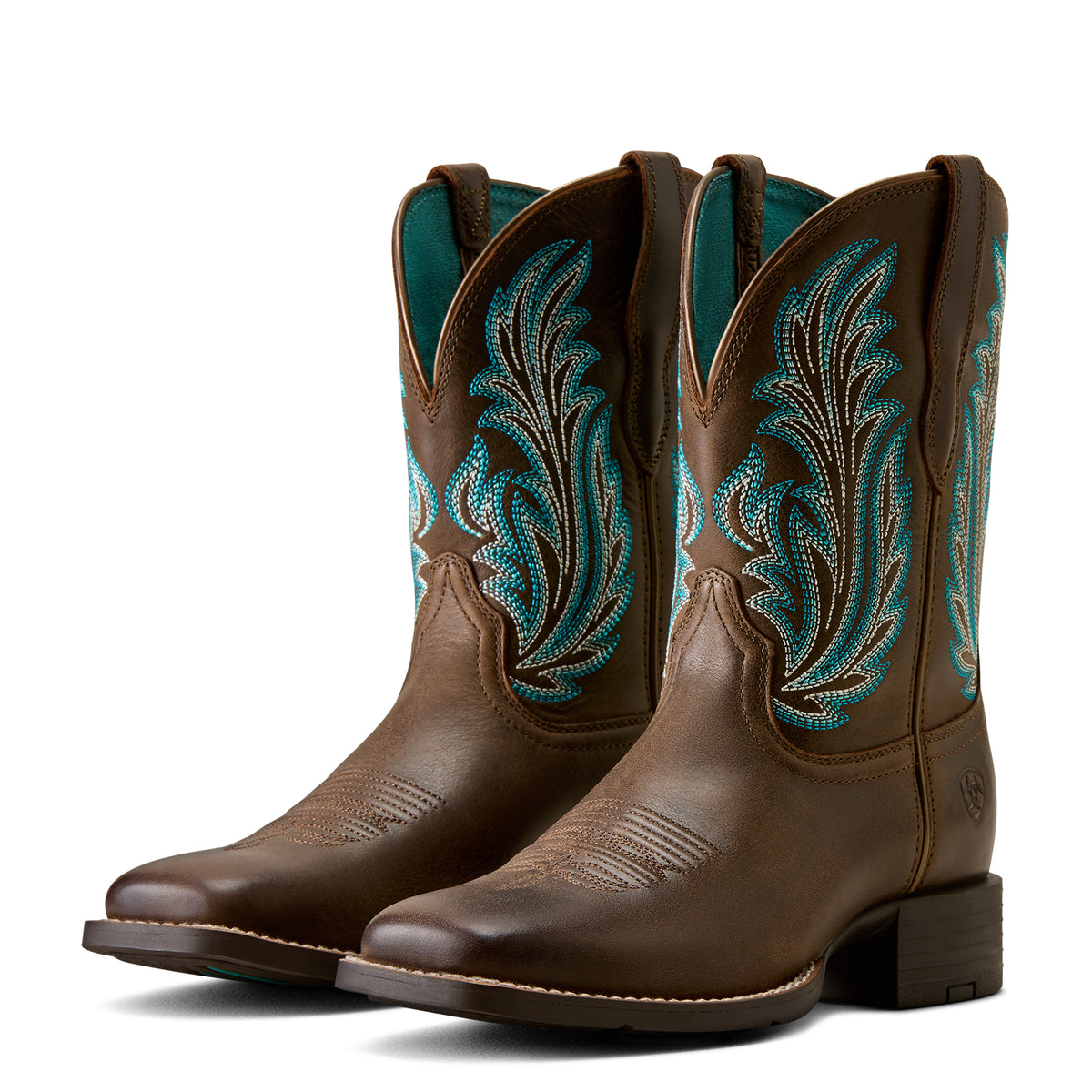 Ariat Women's Round Up Filly Wide Square Toe Western Boot - Dark Cacao