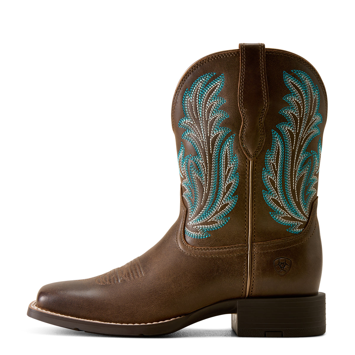 Ariat Women's Round Up Filly Wide Square Toe Western Boot - Dark Cacao