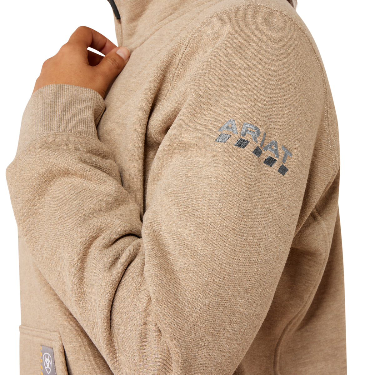 Ariat Women's Rebar Traverse Funnel Neck Sweatshirt - Oatmeal Heather