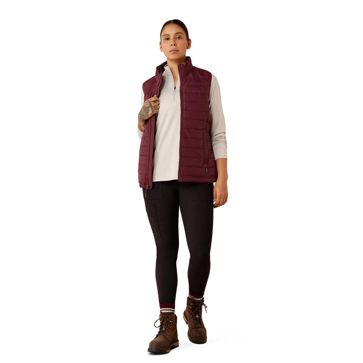 Ariat Women's Rebar CORDURA Ripstop Lightweight Insulated Vest - Windsor Wine