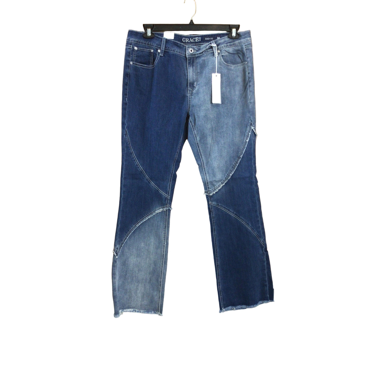 Grace in LA Women's Color Block Detail  Western Jeans