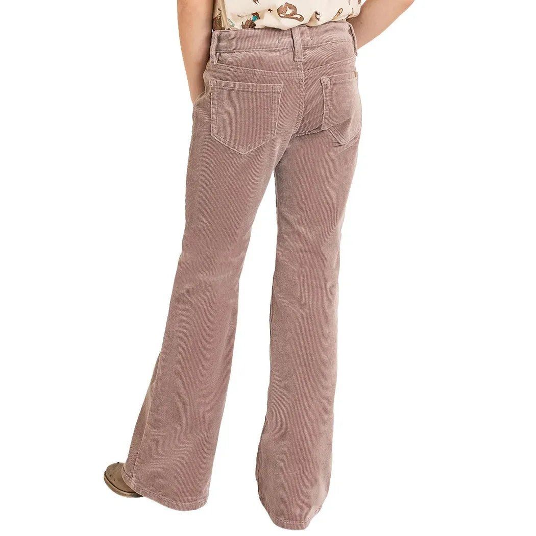 Rock & Roll Girl's Corduroy Flare Jeans - Mauve