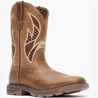 Georgia Boots CARBO-TEC FLX Pull on Square Toe - Brown Tan