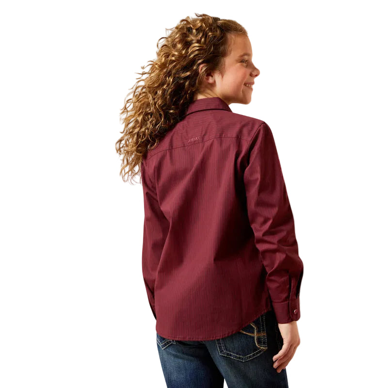 Ariat Girl's Team Kirby Long Sleeve Shirt - Port Royale Stripe
