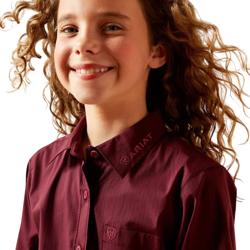 Ariat Girl's Team Kirby Long Sleeve Shirt - Port Royale Stripe