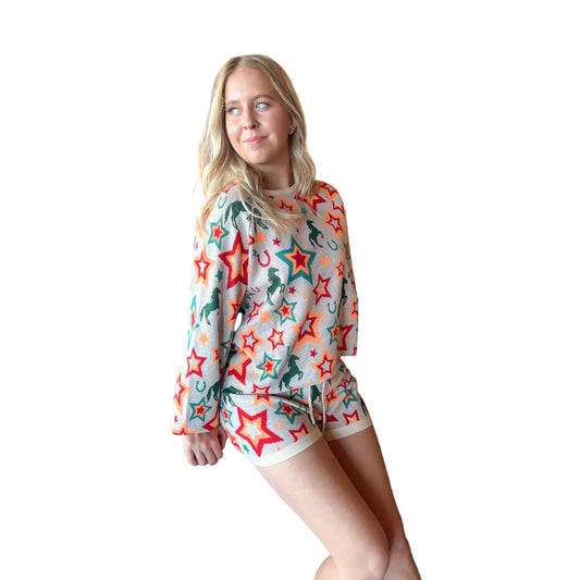 Rowdy Crowd Women's Way Out West Lounge Outfit - Multi