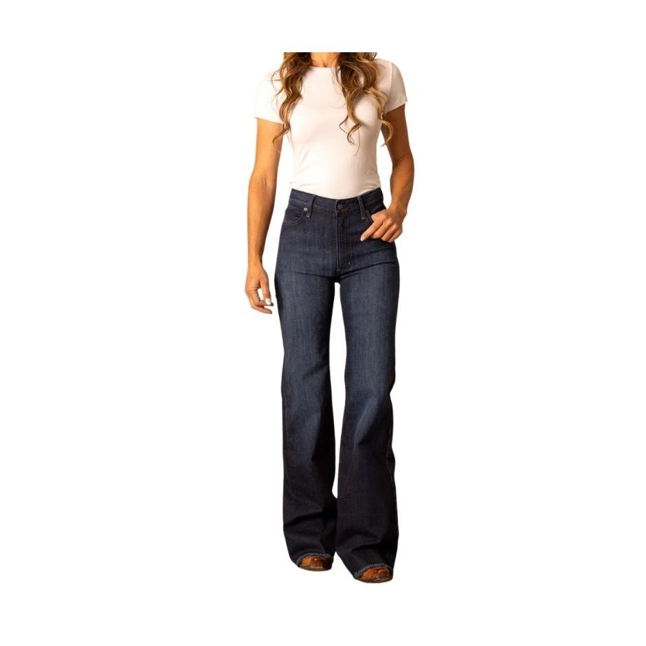 Kimes Women's Olivia High Rise Wide Leg Jeans - DARK WASH - Irvine Tack & Western Wear