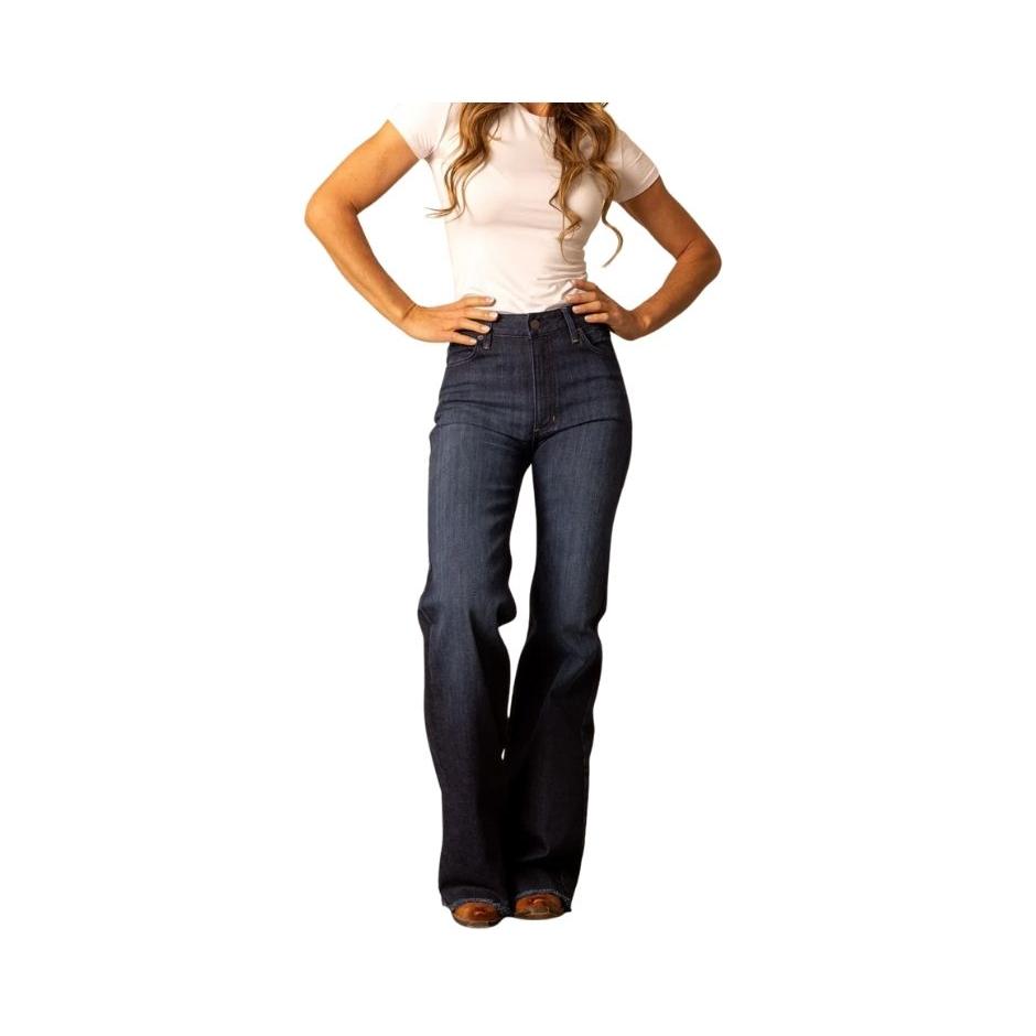 Kimes Women's Olivia High Rise Wide Leg Jeans - DARK WASH - Irvine Tack & Western Wear