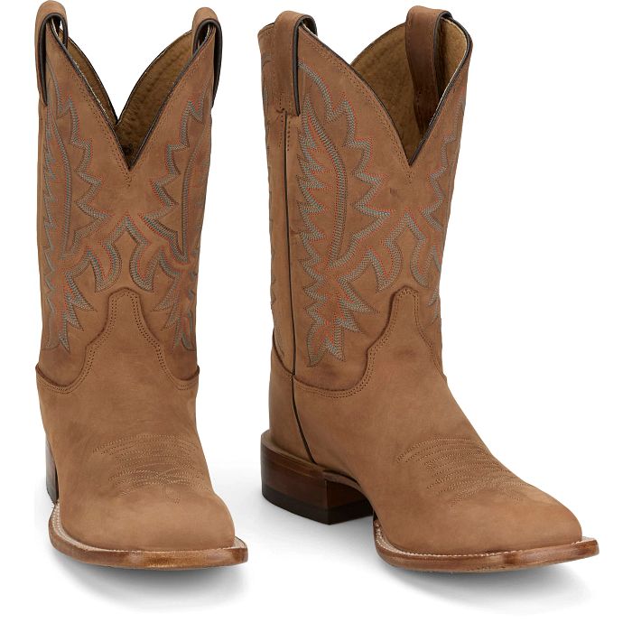 Justin Men's Rancho 11" Western Cowboy Boots- Butterscotch