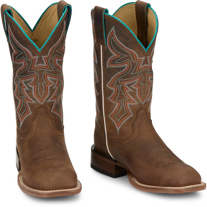 Justin Women's 11" MIss Ellie Western Boot- Taupe