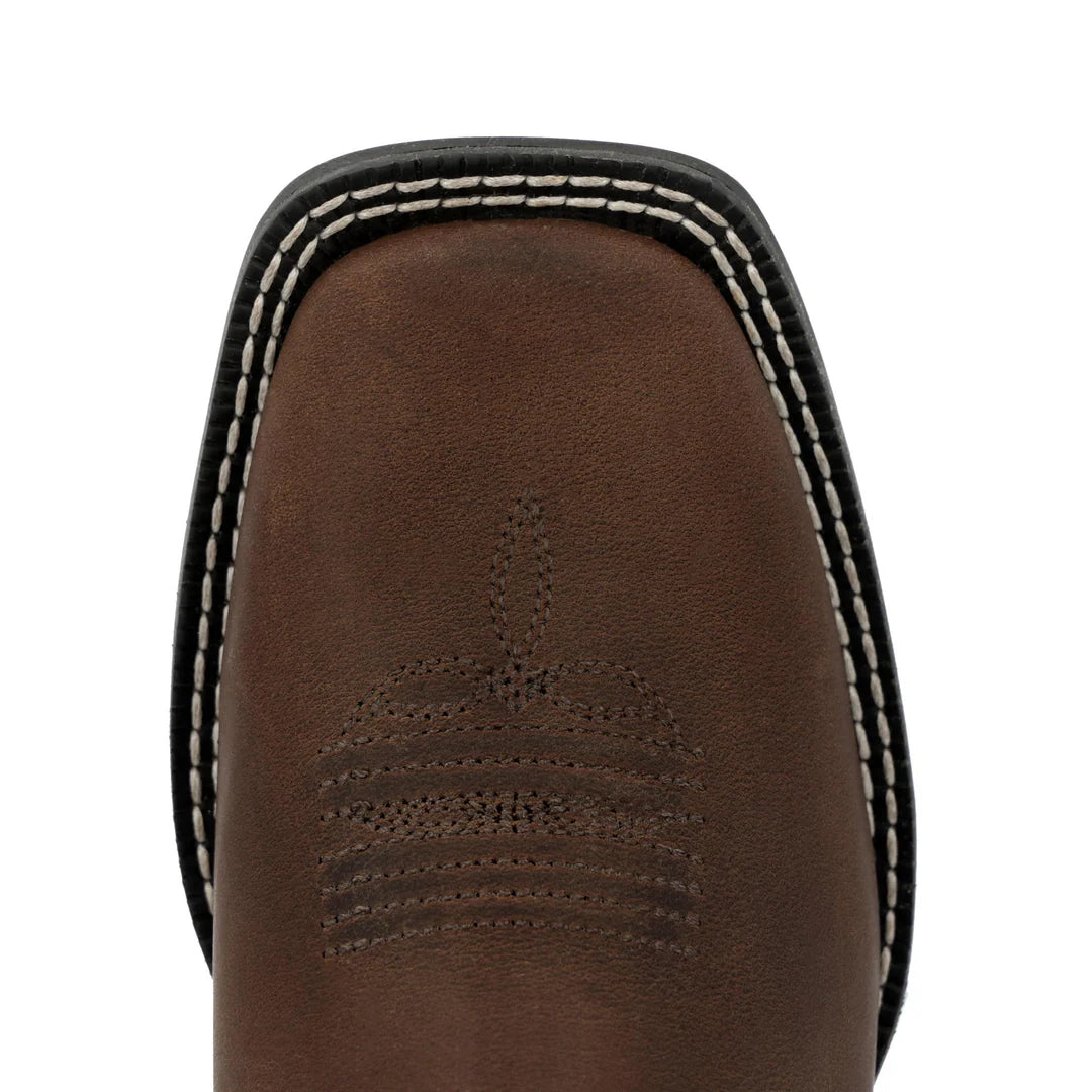 Durango Little Kids Shyloh 8 Inch Square Toe Boot - Brawny Brown/ Black Onyx