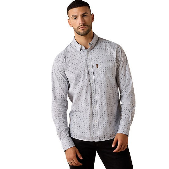 Ariat Men's Mercer Modern Fit Long Sleeve Shirt - Night Shadow Geo Cube Print - Irvine Tack & Western Wear