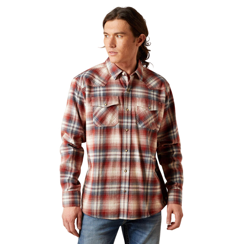 Ariat Men's Harper Retro Fit Long Sleeve Snap Shirt - Rust - Irvine Tack & Western Wear