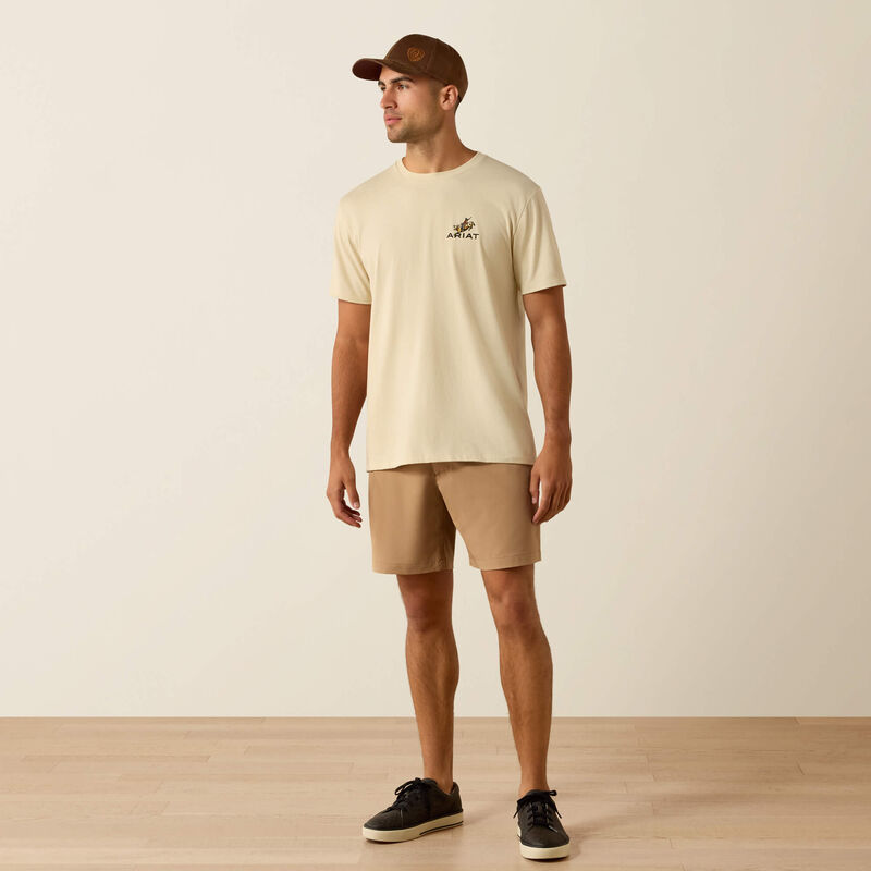 Ariat Men's Ride Em Cowboy Short Sleeve Tee Shirt - Natural