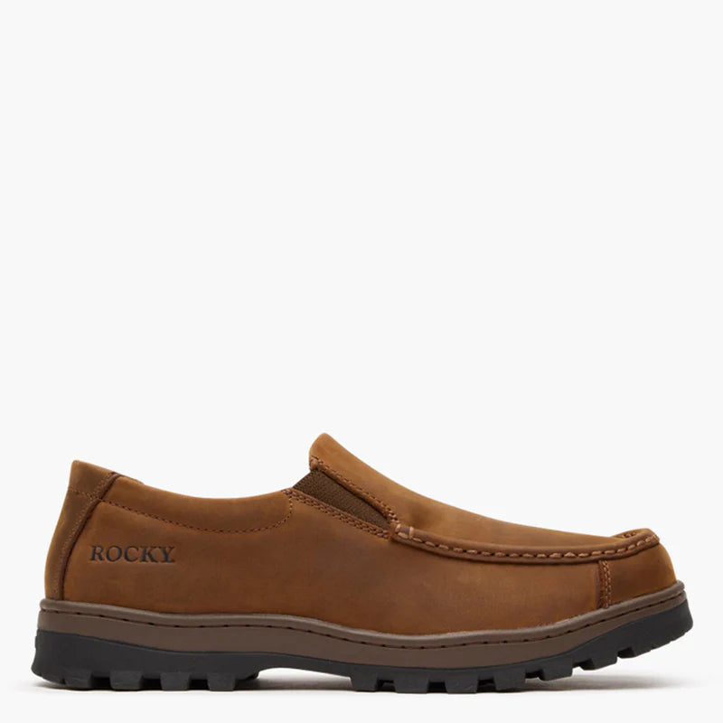 Rocky Men's Outback LTE Moc Toe Loafer Outdoor Shoe - Brown - Irvine Tack & Western Wear