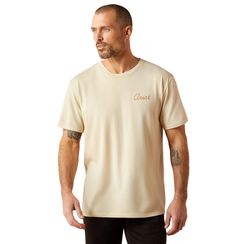 Ariat Men's Short Sleeve Roper's Delight Tee Shirt - Natural