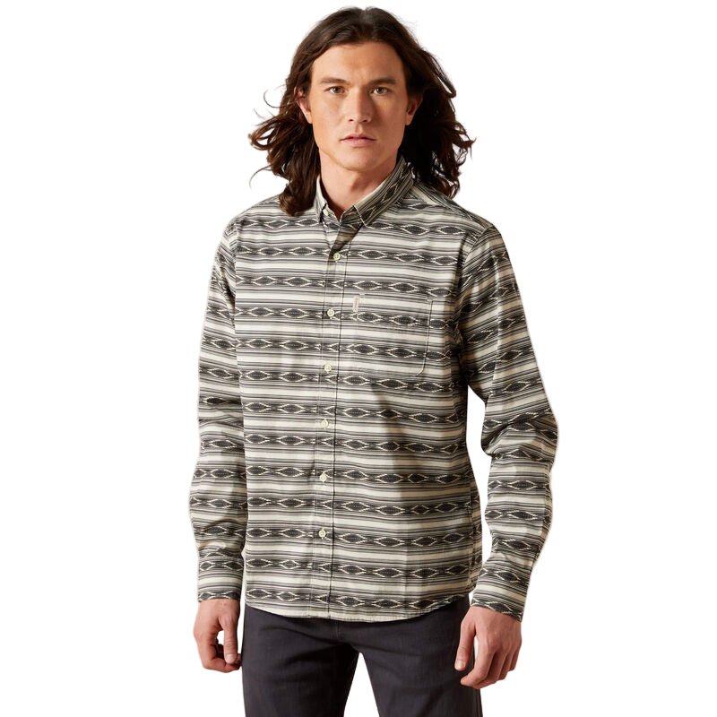 Ariat Men's Matias Modern Fit Long Sleeve Shirt - Beige - Irvine Tack & Western Wear