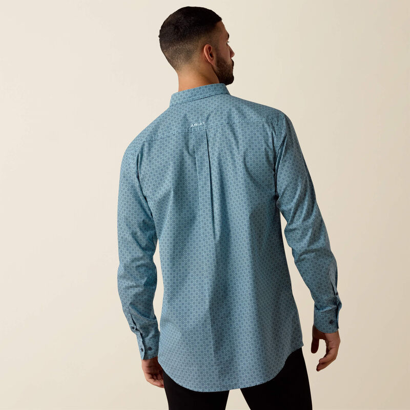 Ariat Men's Casual Team Jansen Long Sleeve Shirt - Navy/Light Blue - Irvine Tack & Western Wear