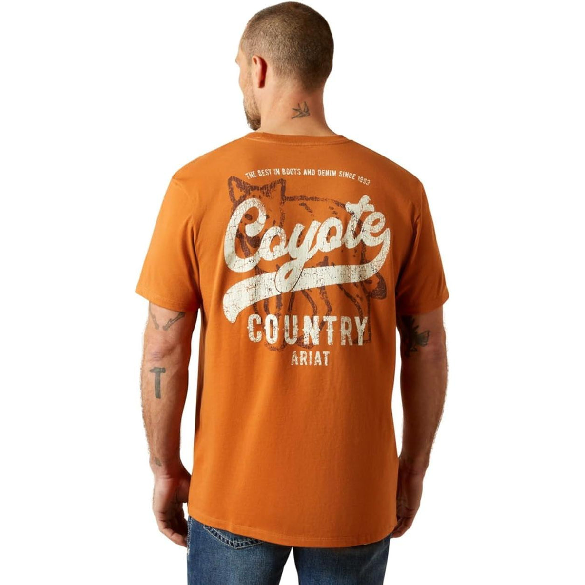 Ariat Men's Short Sleeve Coyote Country Tee Shirt - Adobe - Irvine Tack & Western Wear