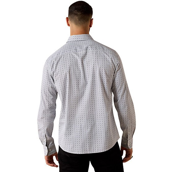Ariat Men's Mercer Modern Fit Long Sleeve Shirt - Night Shadow Geo Cube Print - Irvine Tack & Western Wear