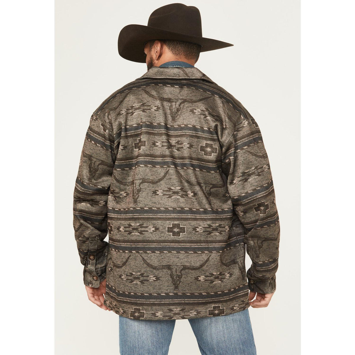 Ariat Men's Caldwell Printed Shirt Jacket- Beige