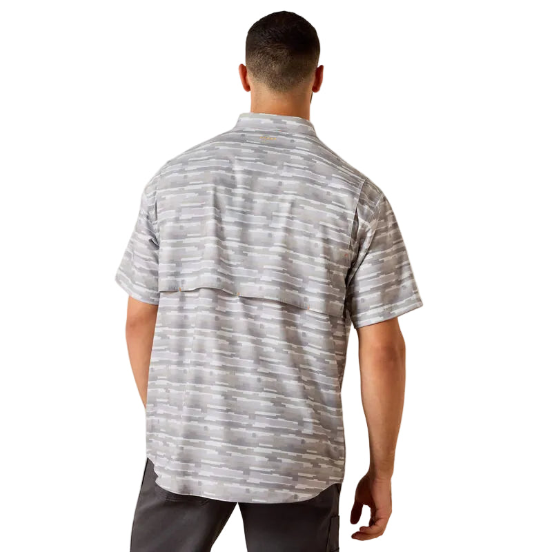 Ariat Men's Rebar Made Tough VentTEK DuraStretch Short Sleeve Work Shirt - Micro Chip Print