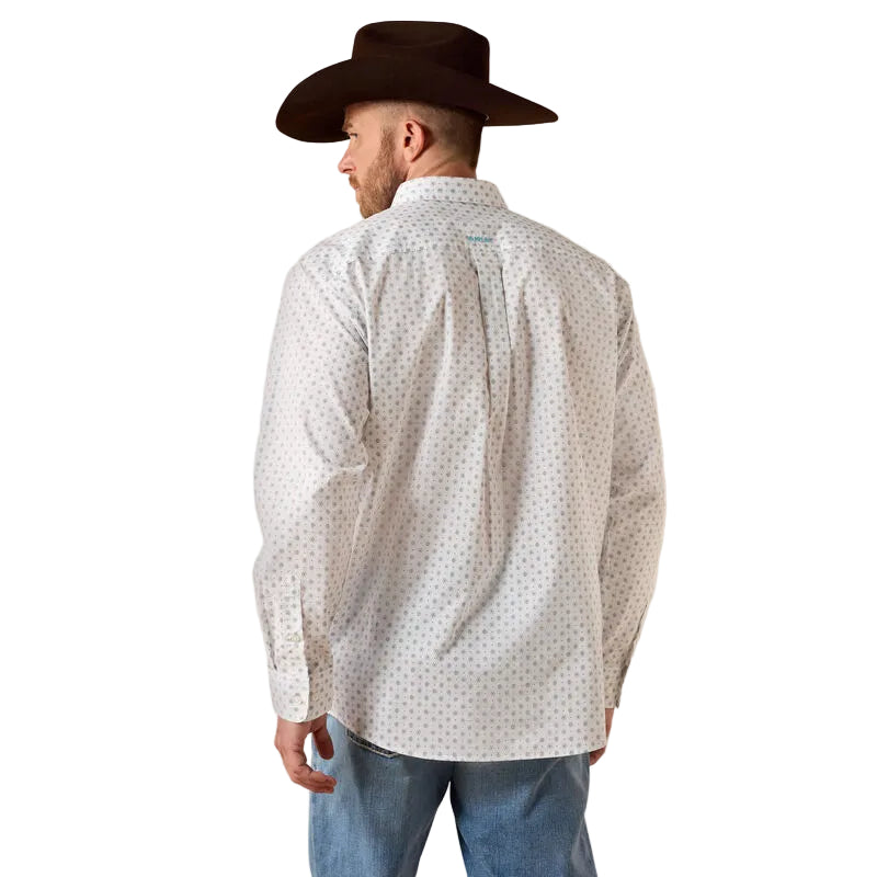 Ariat Men's Jayson Casual Long Sleeve Shirt - White Southwestern Geo Print - Irvine Tack & Western Wear