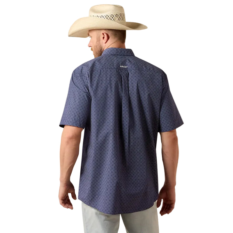 Ariat Men's Brogan Classic Fit Short Sleeve Shirt - Patriot Blue