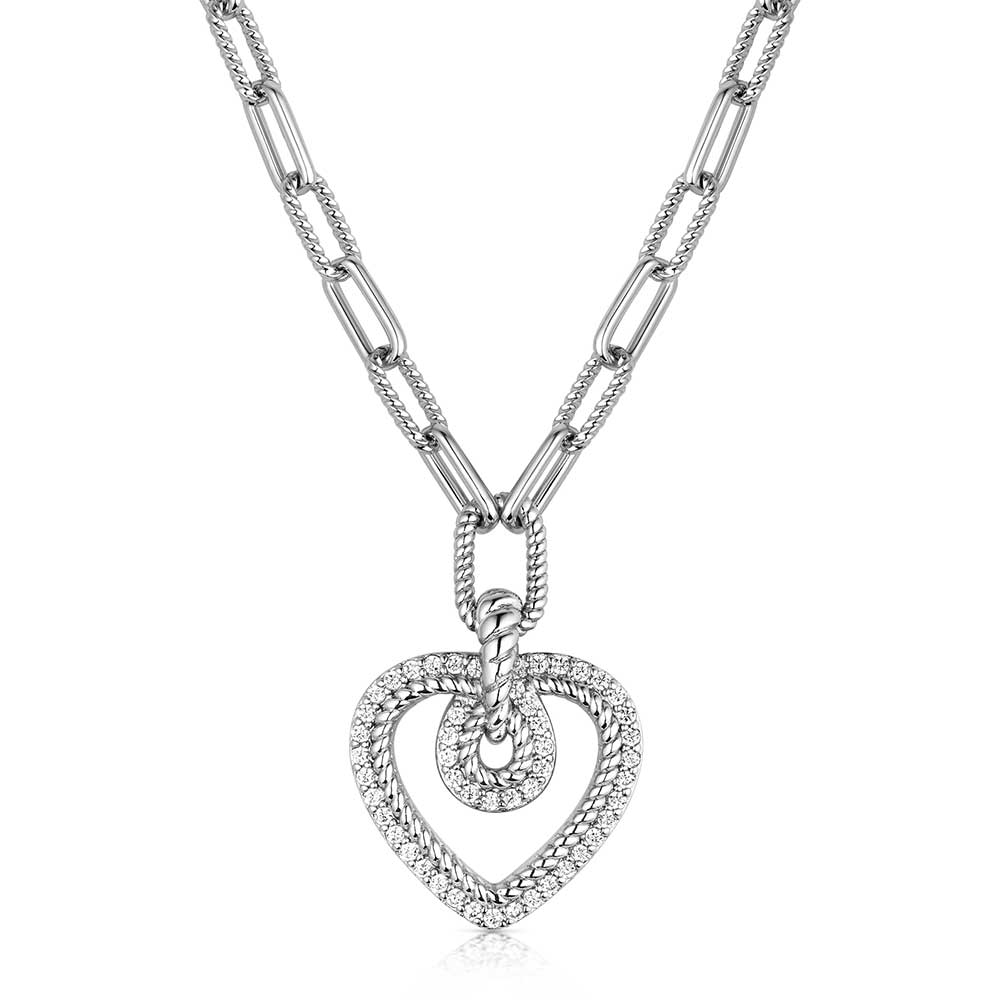 Montana Silversmiths Women's Heart of Radiance Crystal Necklace