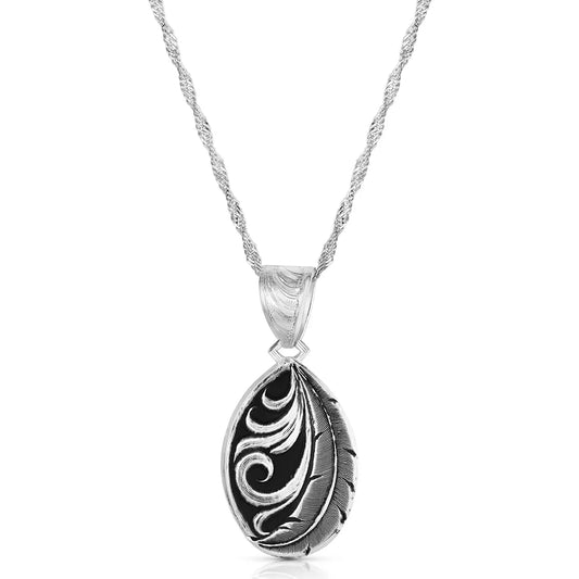 Montana Silversmiths Along the Way/Drop Feather Necklace