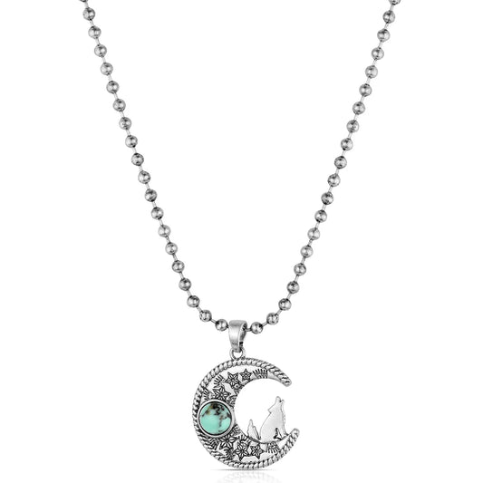 Montana Silversmiths Coyote Moon Necklace - Turquoise