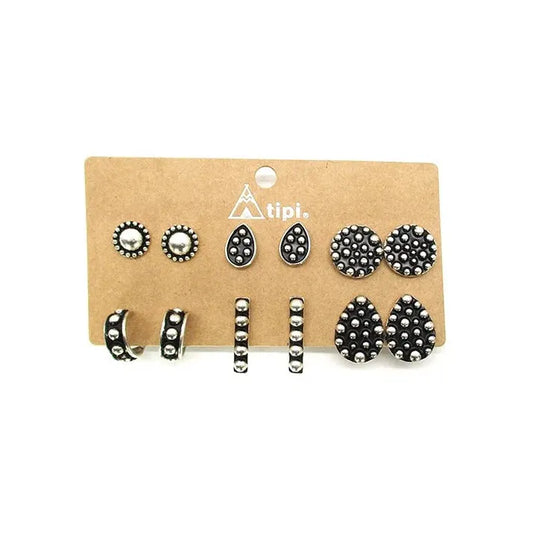 Snowing West 6 Pair Western Mix Earring Set