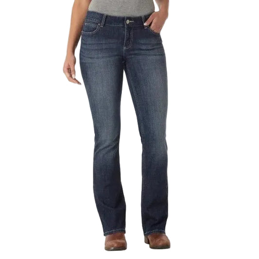 Wrangler Women's Mid Rise Boot Cut Jeans - Dark Wash - Irvine Tack & Western Wear