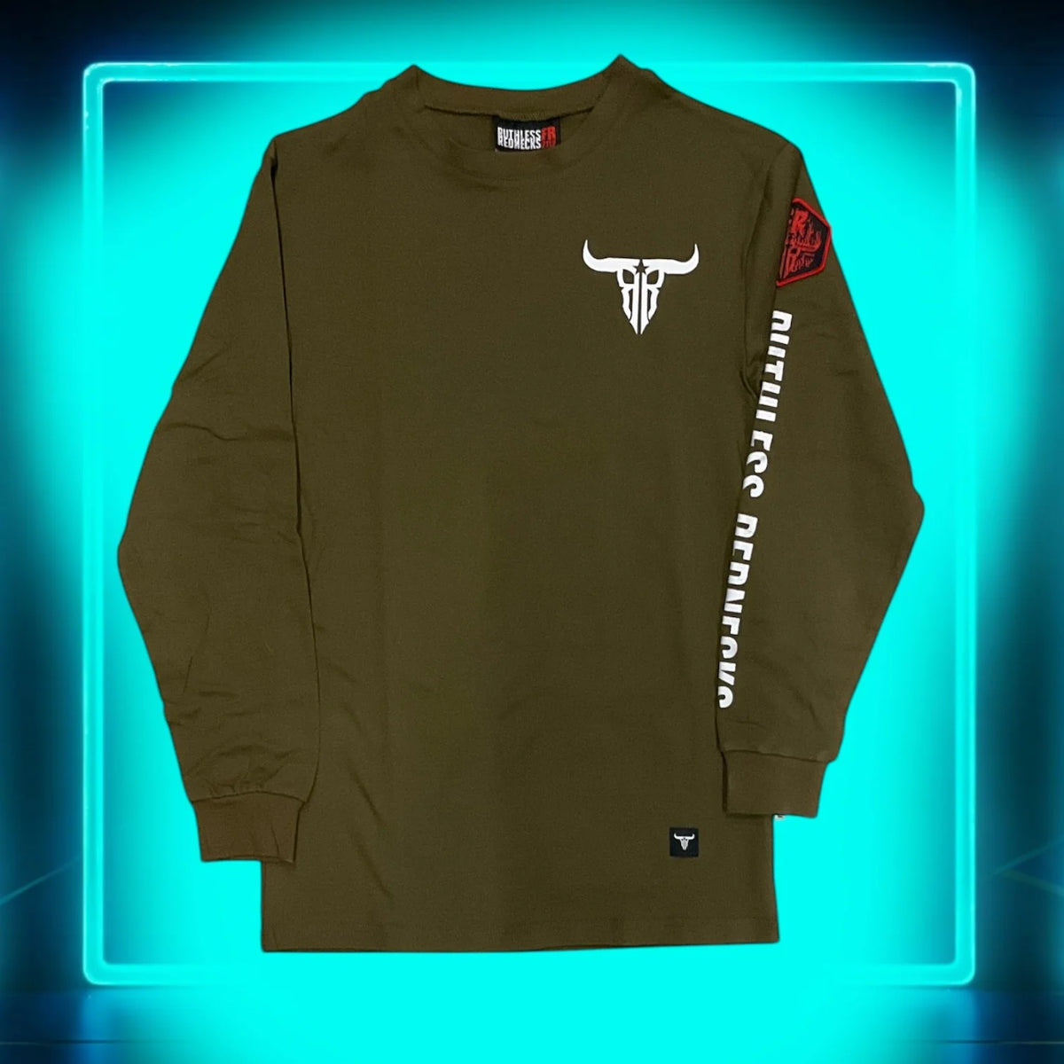 Ruthless Rednecks Support Your Local Dirtbag Long Sleeve Shirt - Army Green - Irvine Tack & Western Wear