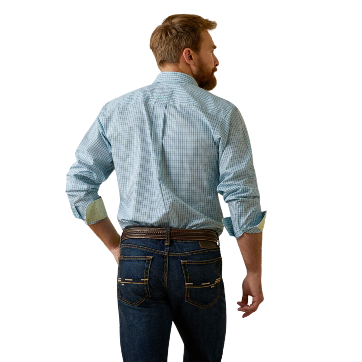 Ariat Men's Wrinkle Free Colten Classic Fit Shirt - Aqua