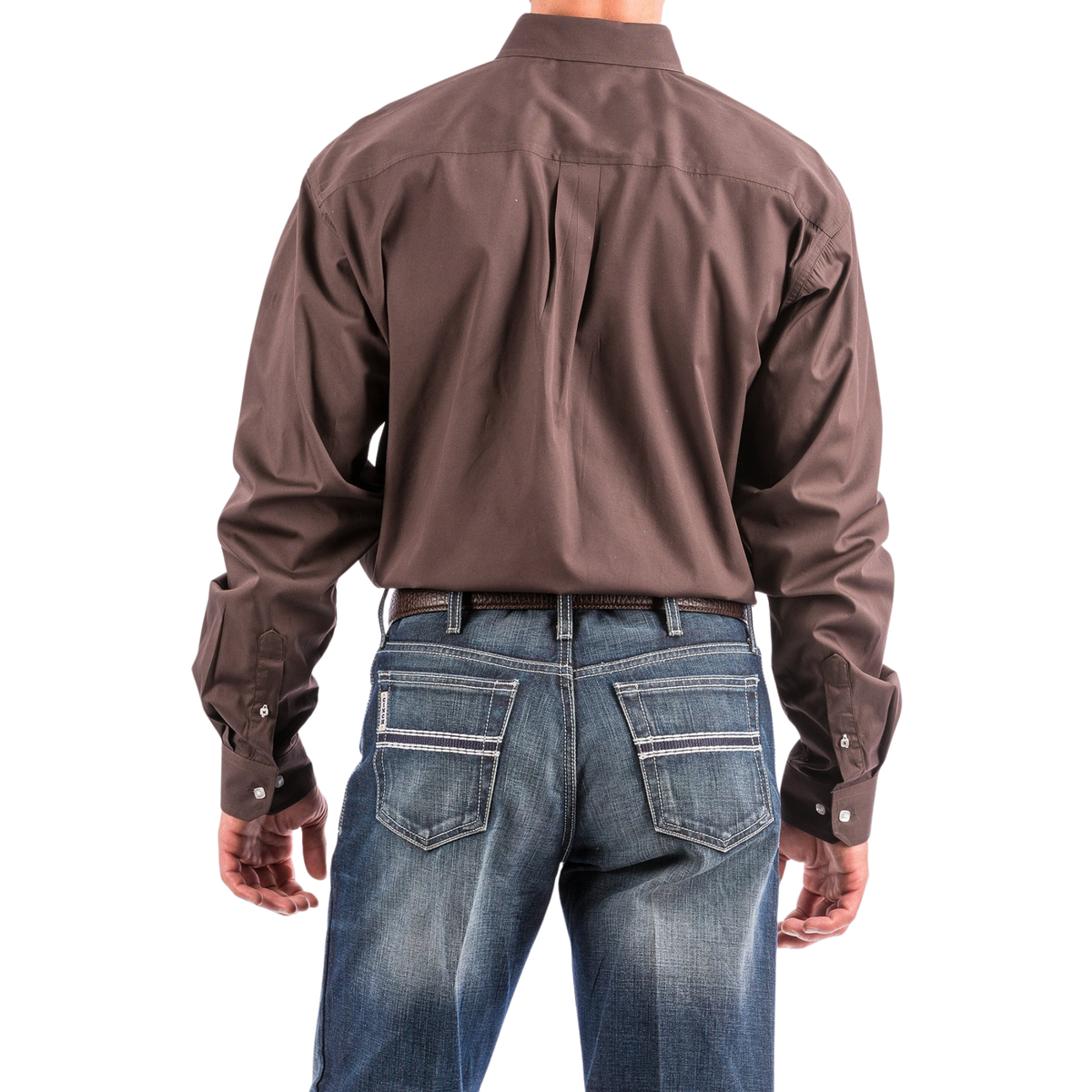 Cinch Classic Fit Men's Cotton Shirt - Brown - Irvine Tack & Western Wear